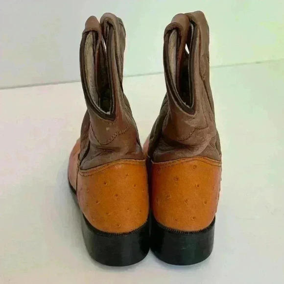 Dan Post ostrich leather toddler unisex boots sz 4.5 - Picture 3 of 12